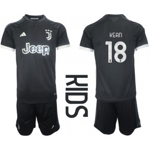 Juventus Moise Kean #18 Tredje trøje Børn 2023-24 Kort ærmer (+ korte bukser)